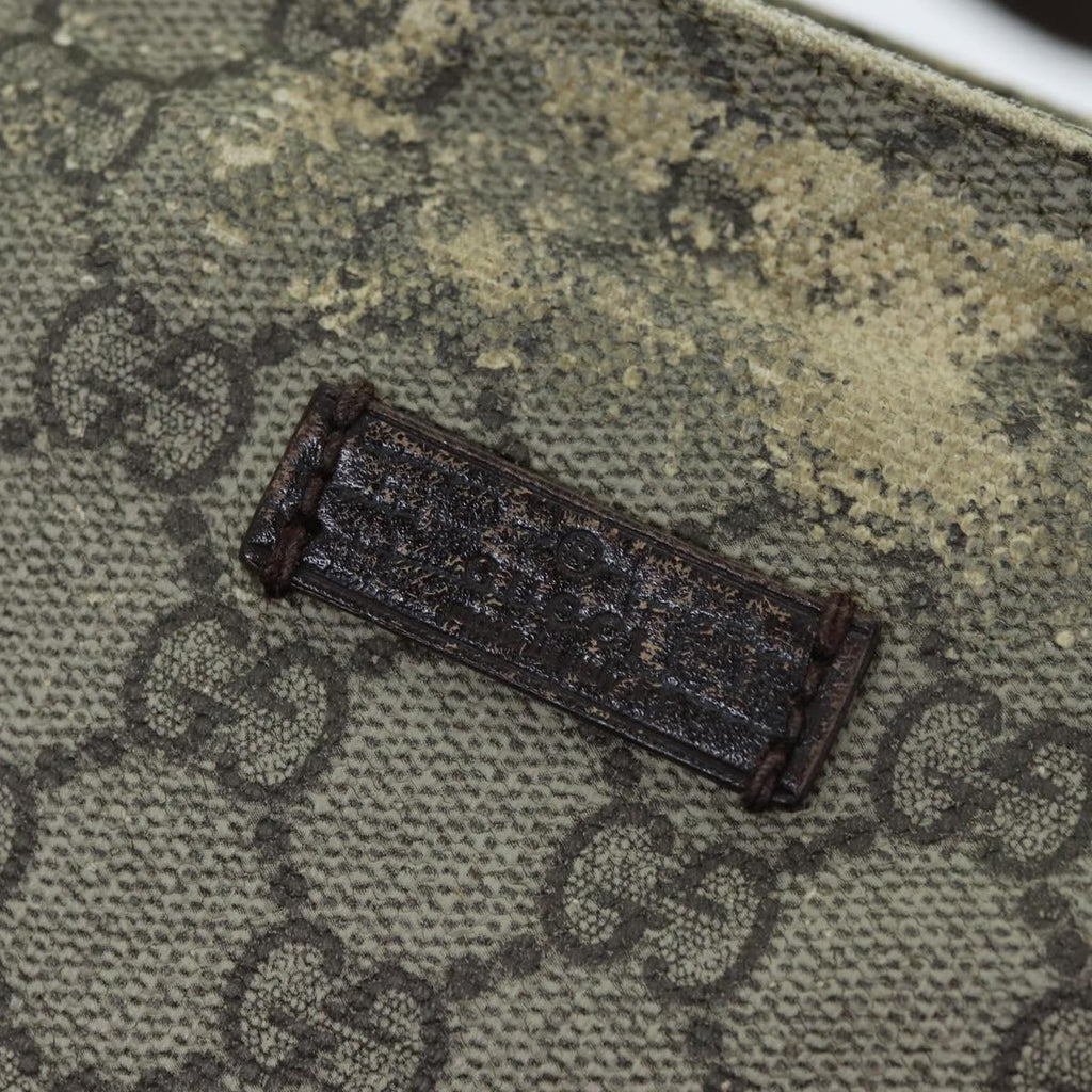 GUCCI GG Supreme Shoulder Bag PVC Leather Beige 141198 am6305