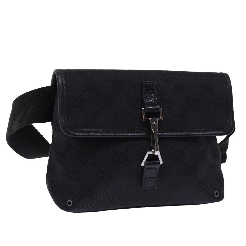 GUCCI GG Canvas Waist bag Black 92543 am6310