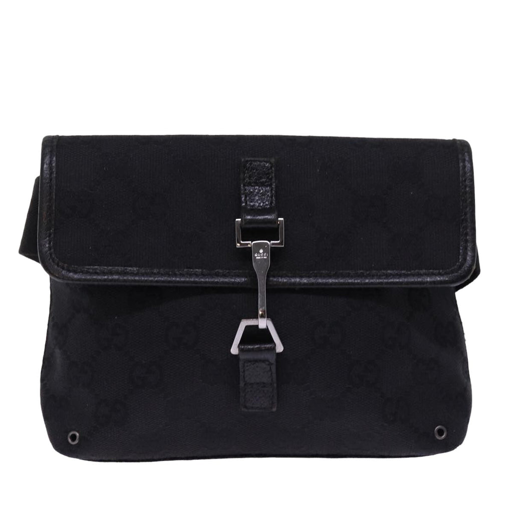 GUCCI GG Canvas Waist bag Black 92543 am6310