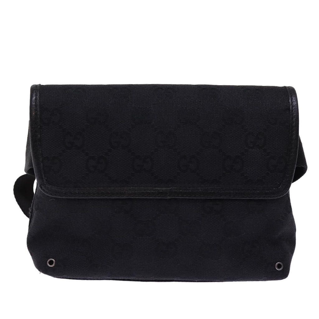 GUCCI GG Canvas Waist bag Black 92543 am6310