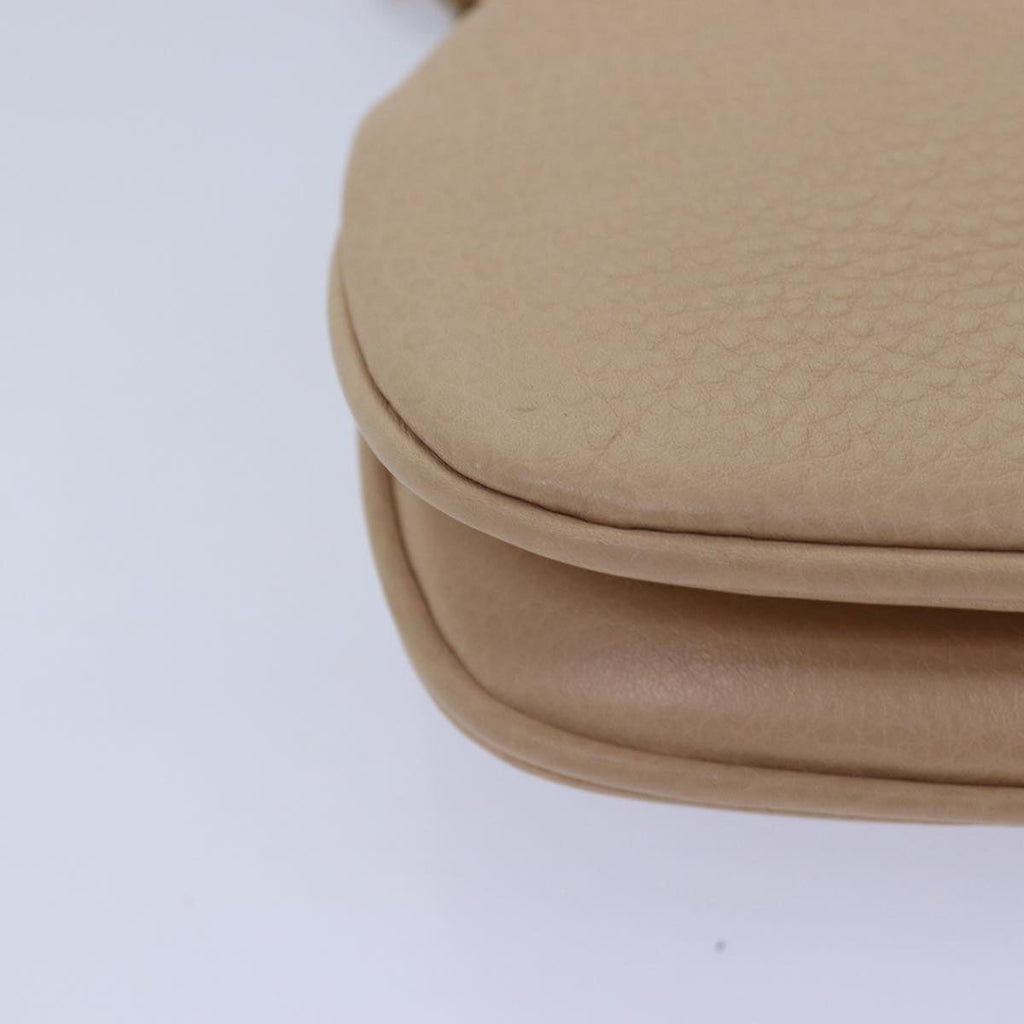 GUCCI Chain Shoulder Bag Leather Beige 251821 am6326