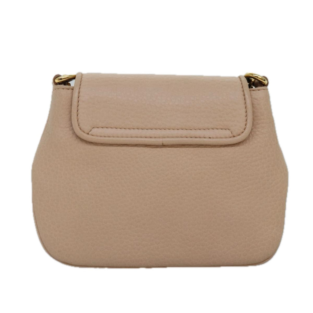 GUCCI Chain Shoulder Bag Leather Beige 251821 am6326