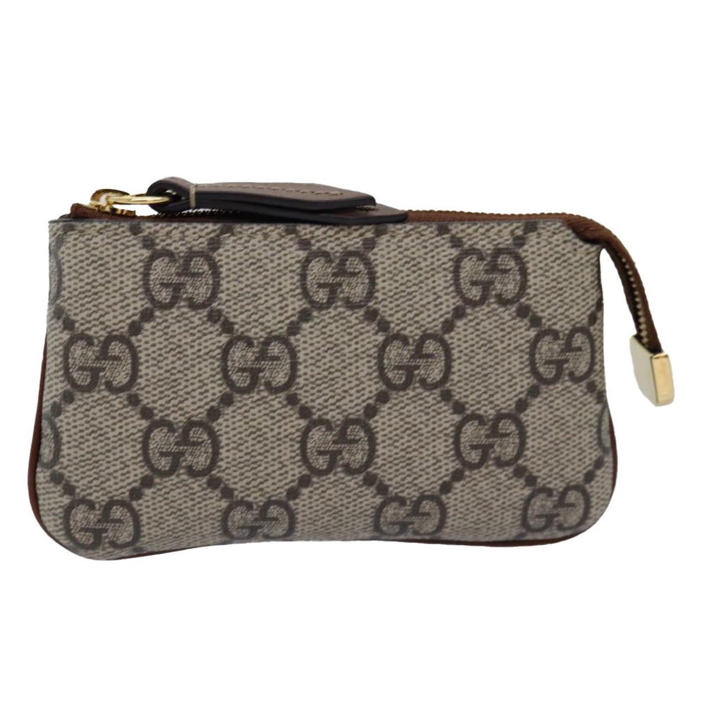 GUCCI GG Supreme Coin Purse PVC Beige 447964 am6386A