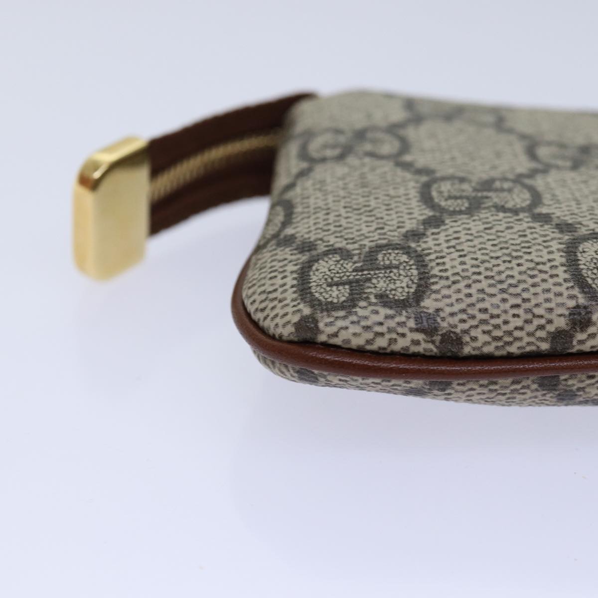 GUCCI GG Supreme Coin Purse PVC Beige 447964 am6386A