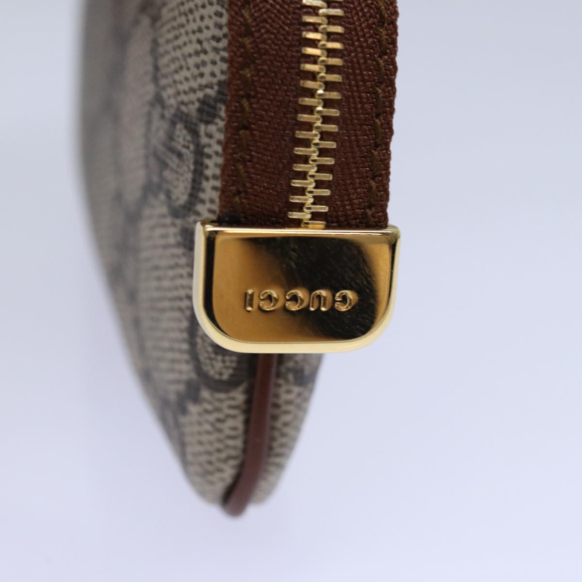 GUCCI GG Supreme Coin Purse PVC Beige 447964 am6386A