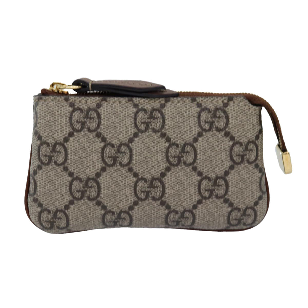 GUCCI GG Supreme Coin Purse PVC Beige 447964 am6386A