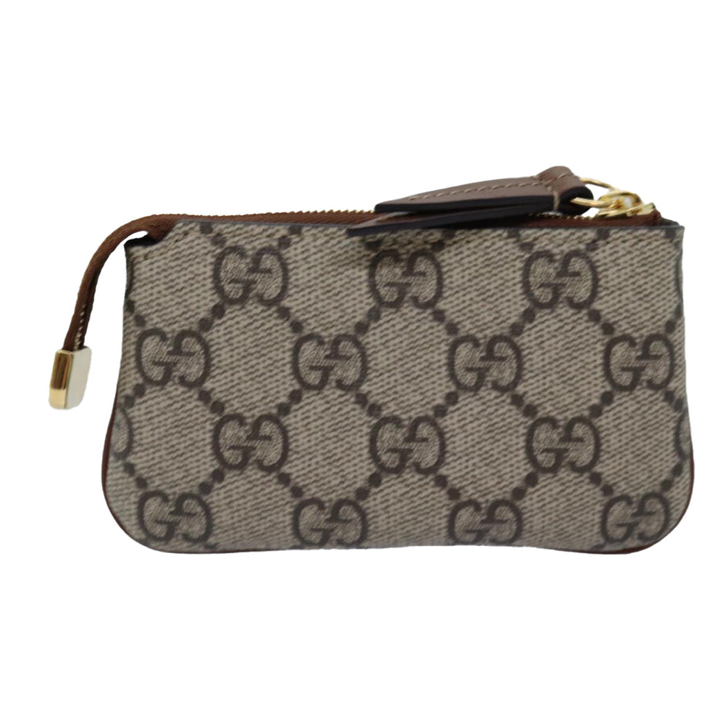 GUCCI GG Supreme Coin Purse PVC Beige 447964 am6386A