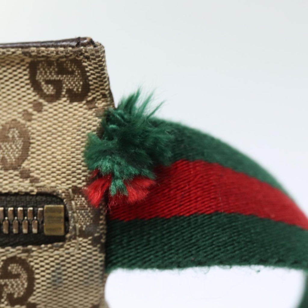 GUCCI GG Canvas Web Sherry Line Waist bag Beige Red Green 28566 am6441