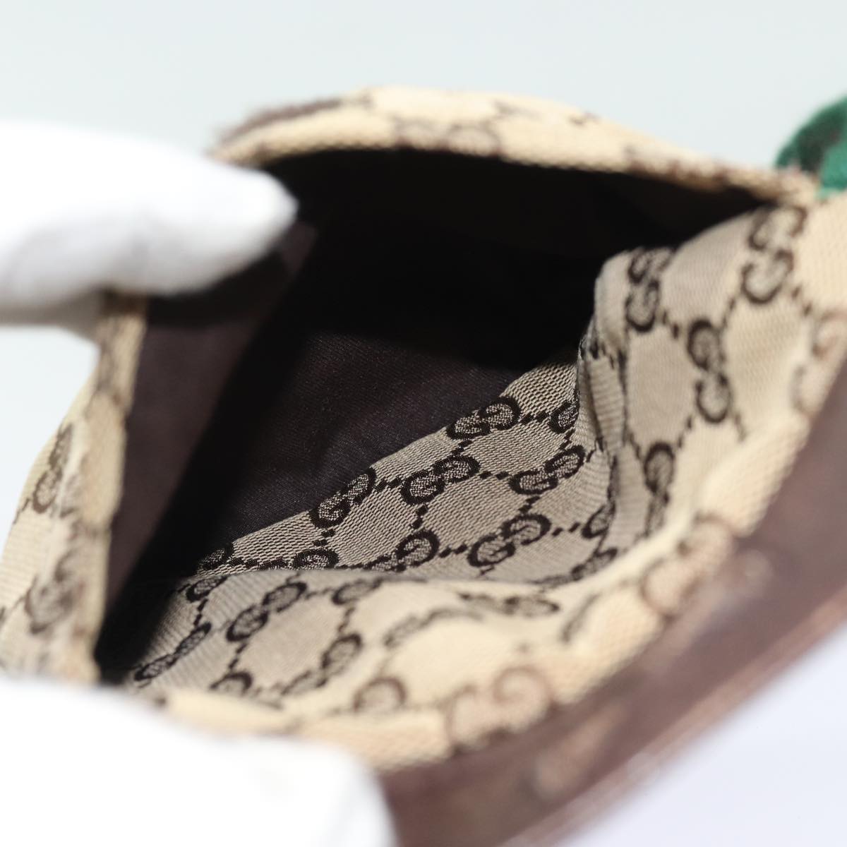 GUCCI GG Canvas Web Sherry Line Waist bag Beige Red Green 28566 am6441