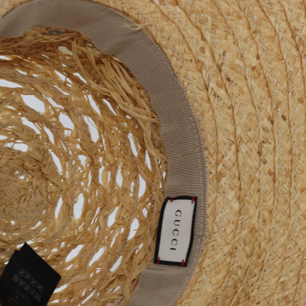 GUCCI Hat straw L size Beige am6467