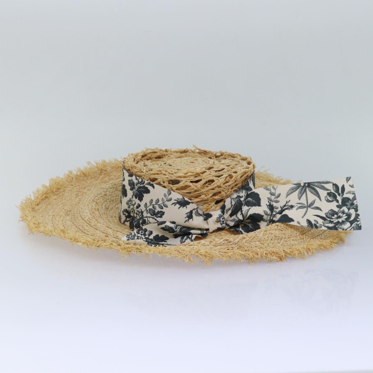 GUCCI Hat straw L size Beige am6467