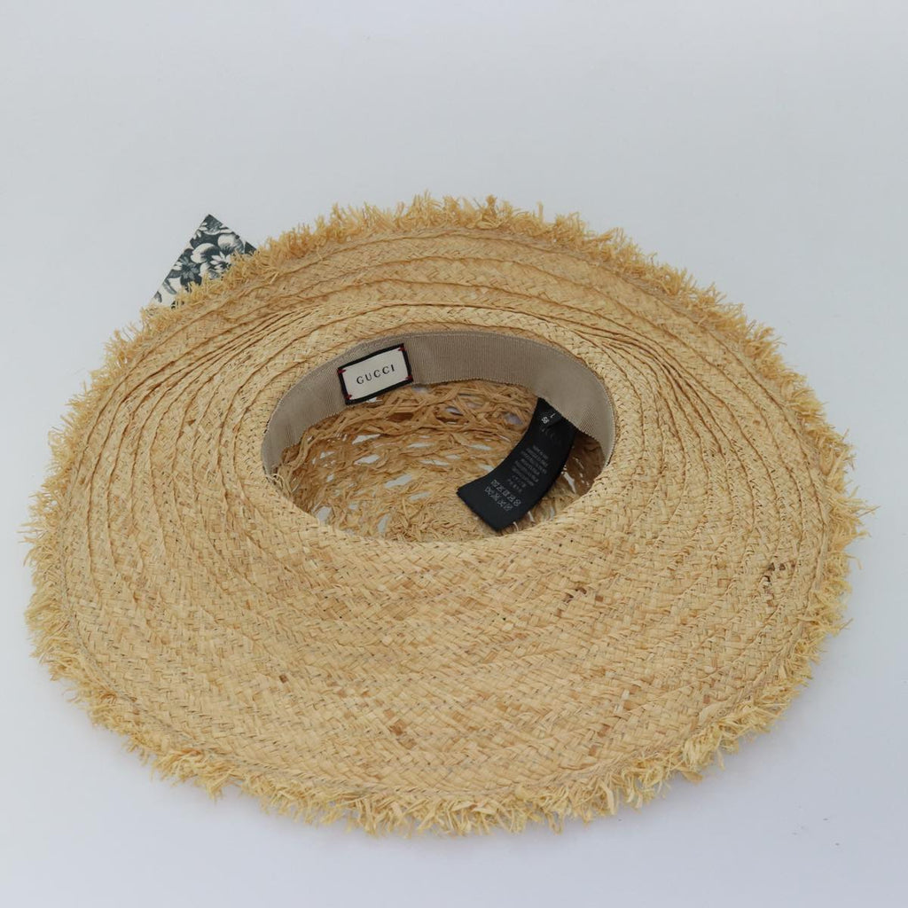 GUCCI Hat straw L size Beige am6467