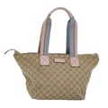 GUCCI GG Canvas Tote Bag Beige Pink Light blue 131230 am6472