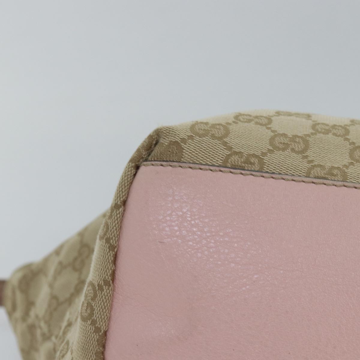 GUCCI GG Canvas Tote Bag Beige Pink Light blue 131230 am6472