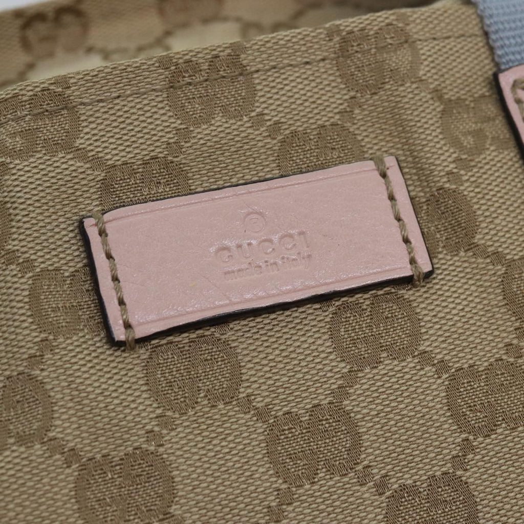 GUCCI GG Canvas Tote Bag Beige Pink Light blue 131230 am6472