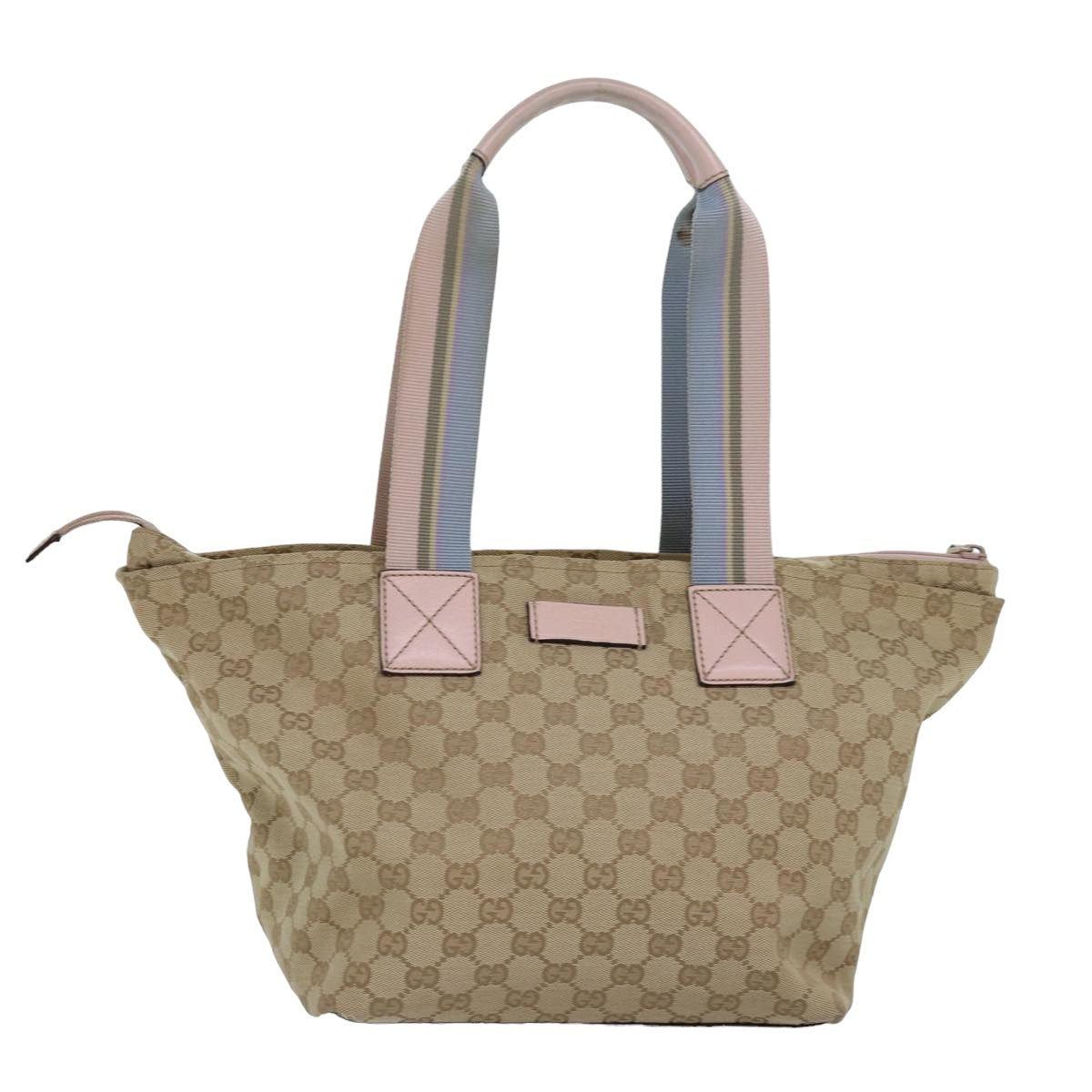 GUCCI GG Canvas Tote Bag Beige Pink Light blue 131230 am6472