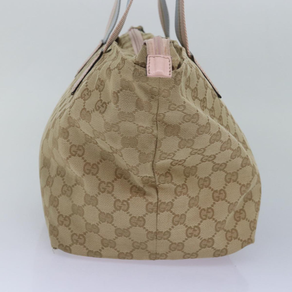GUCCI GG Canvas Tote Bag Beige Pink Light blue 131230 am6472