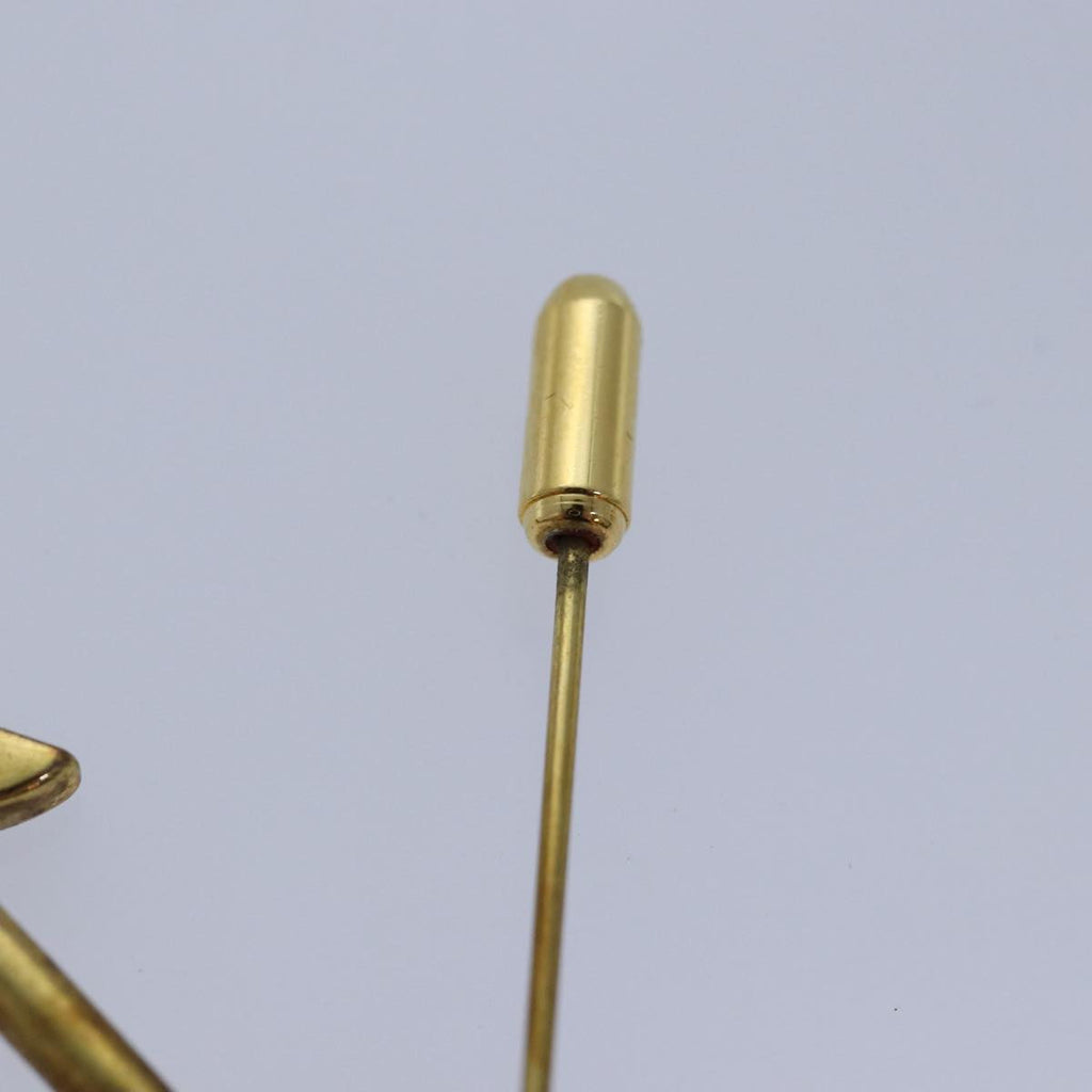 CHANEL arrow Brooch metal Gold CC am6488