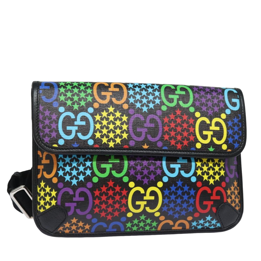 GUCCI GG Psychedelic Body Bag PVC Leather Multicolor 598113 am6503A