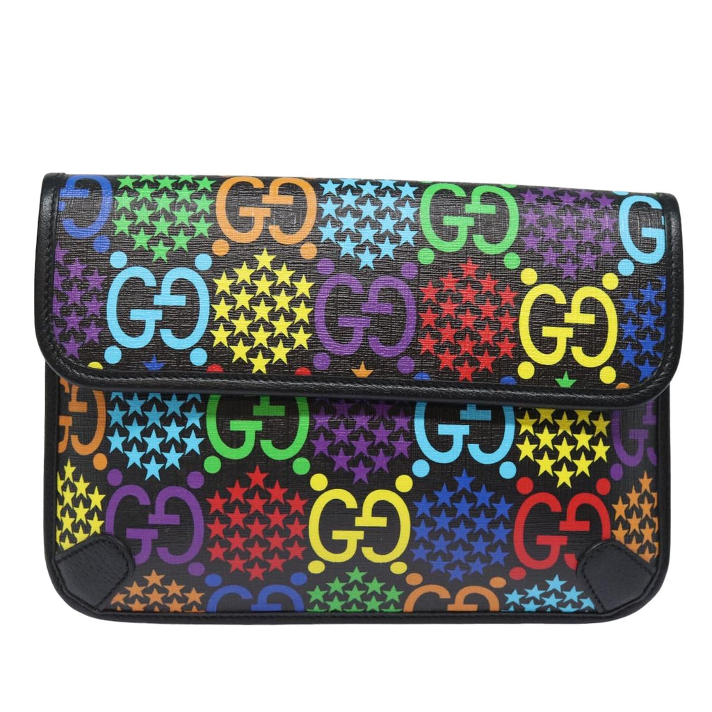 GUCCI GG Psychedelic Body Bag PVC Leather Multicolor 598113 am6503A