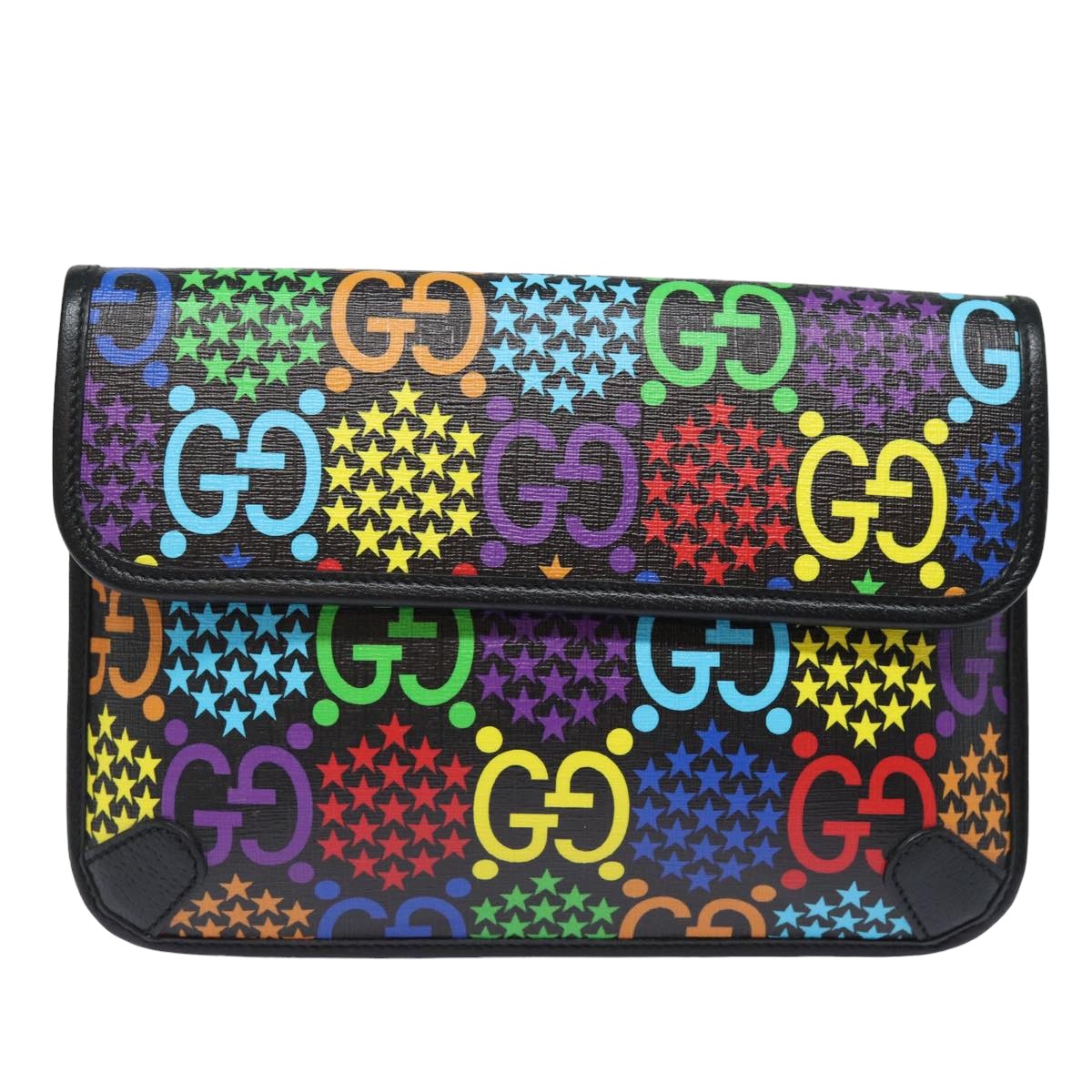 GUCCI GG Psychedelic Body Bag PVC Leather Multicolor 598113 am6503A