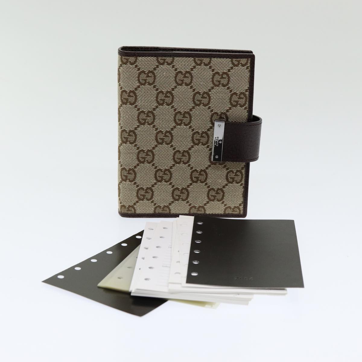GUCCI GG Canvas Day Planner Cover Beige 115240 am6515