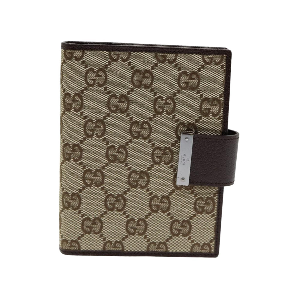 GUCCI GG Canvas Day Planner Cover Beige 115240 am6515
