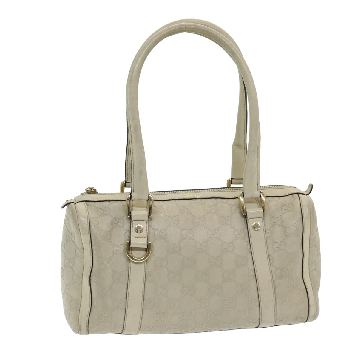 GUCCI Guccissima GG Canvas Abbey Shoulder Bag White 130942 am6540