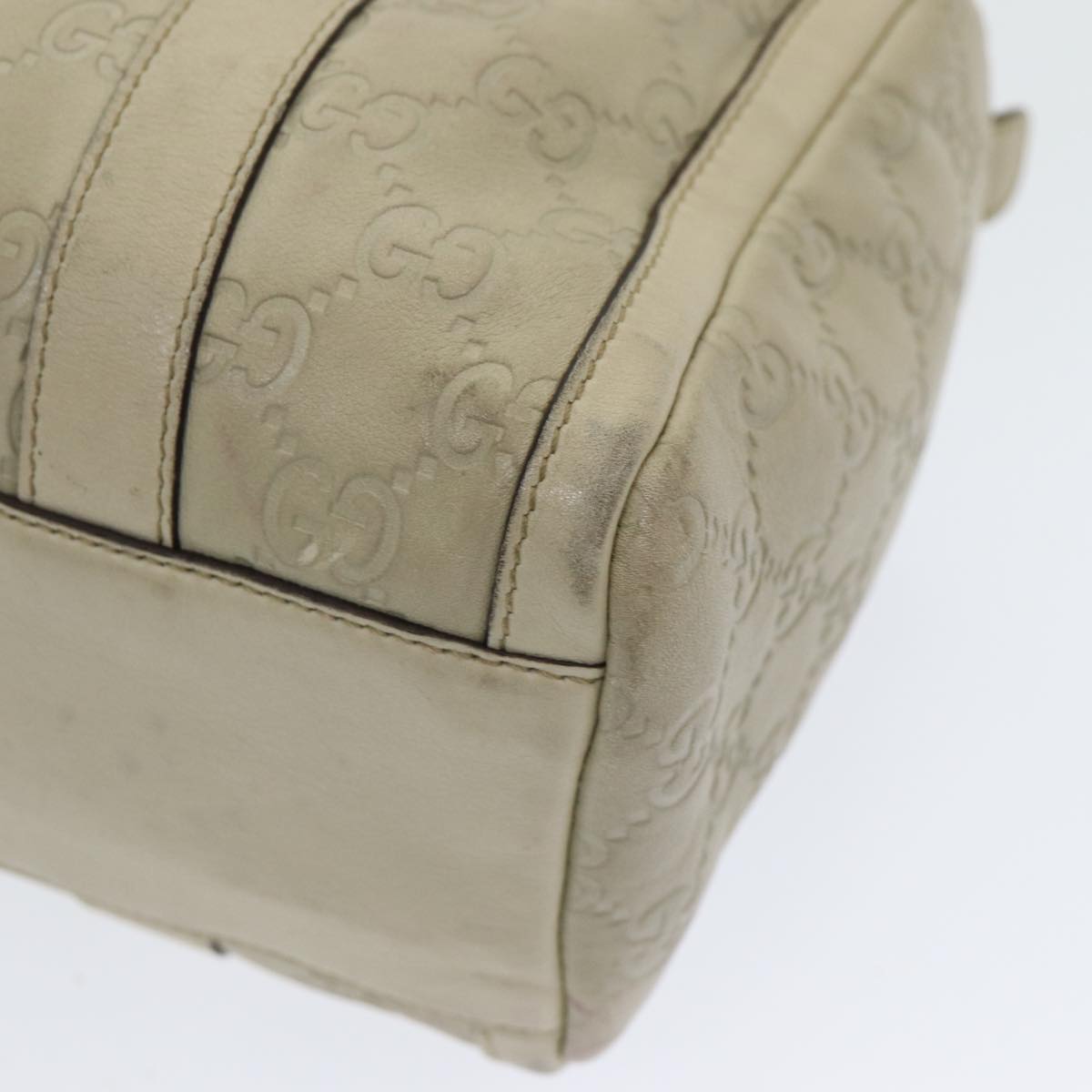 GUCCI Guccissima GG Canvas Abbey Shoulder Bag White 130942 am6540
