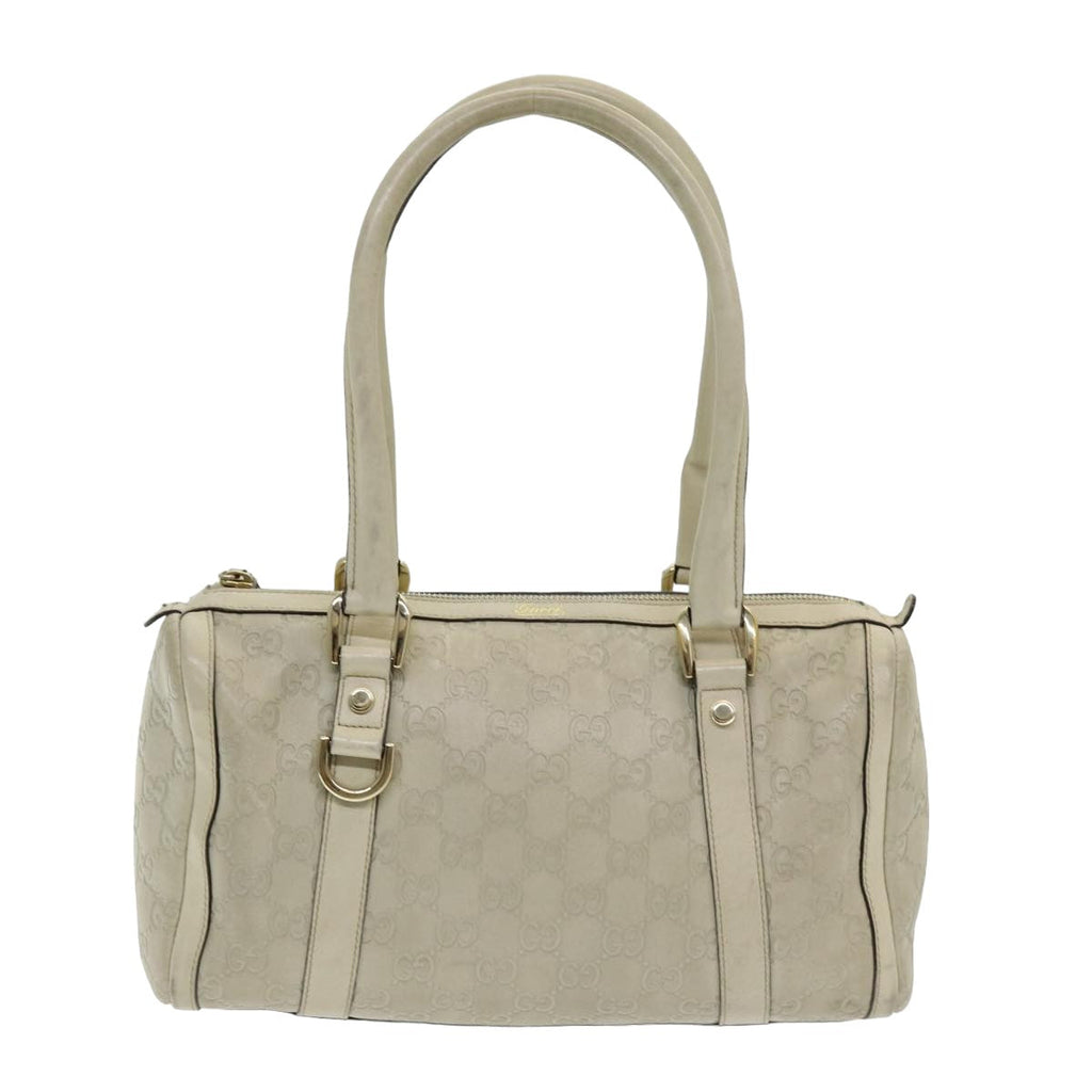 GUCCI Guccissima GG Canvas Abbey Shoulder Bag White 130942 am6540