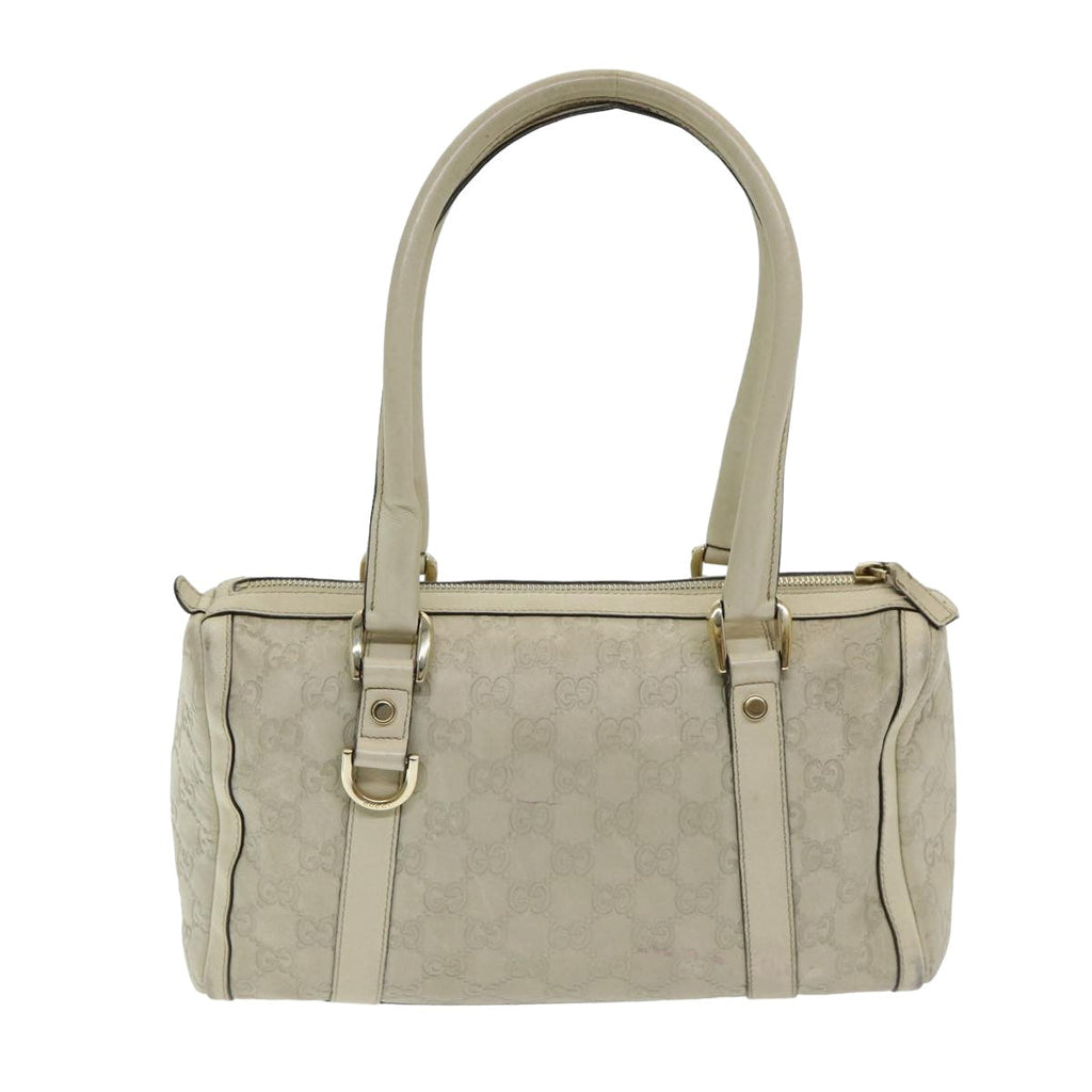 GUCCI Guccissima GG Canvas Abbey Shoulder Bag White 130942 am6540