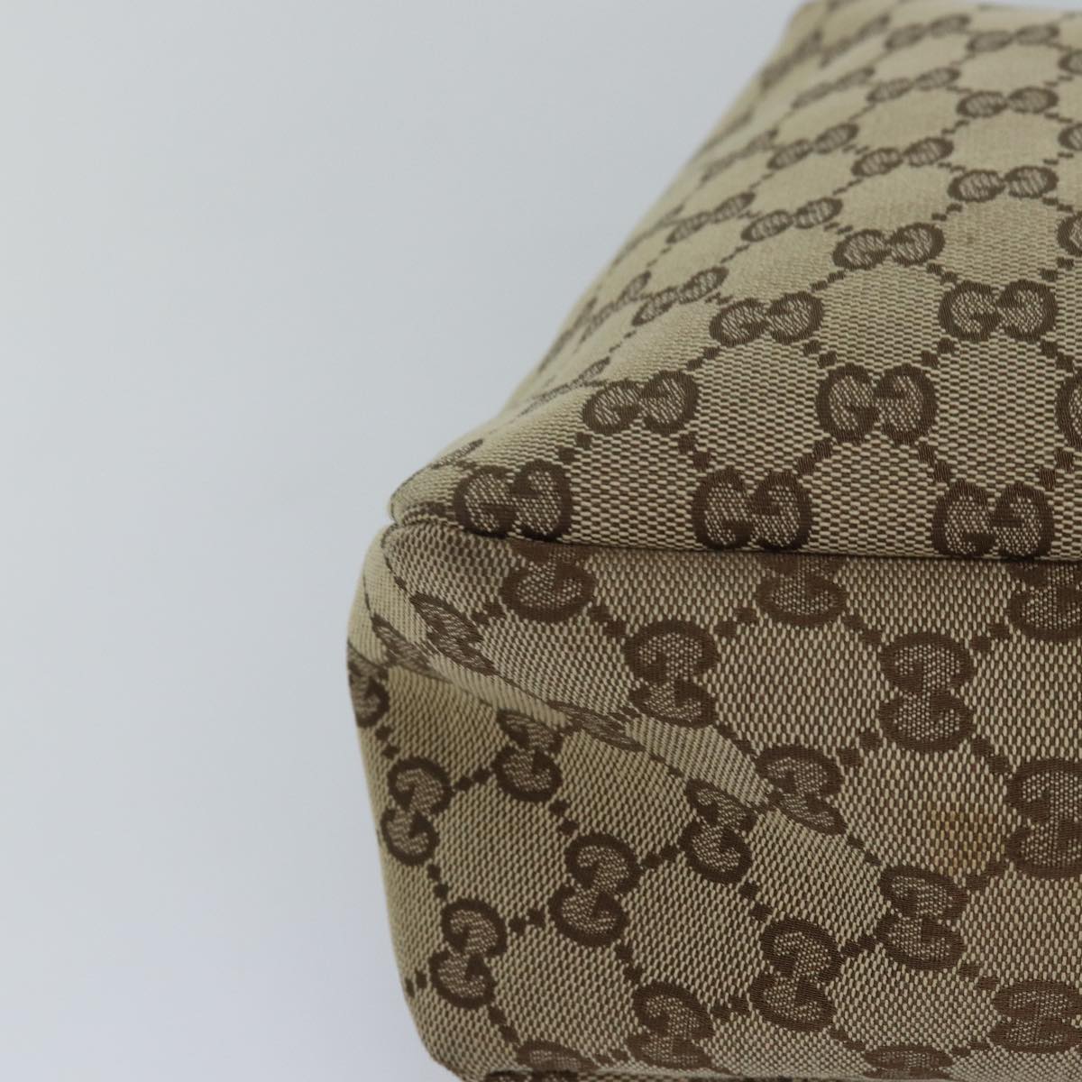 GUCCI Horsebit GG Canvas Hand Bag Beige 115867 am6594A