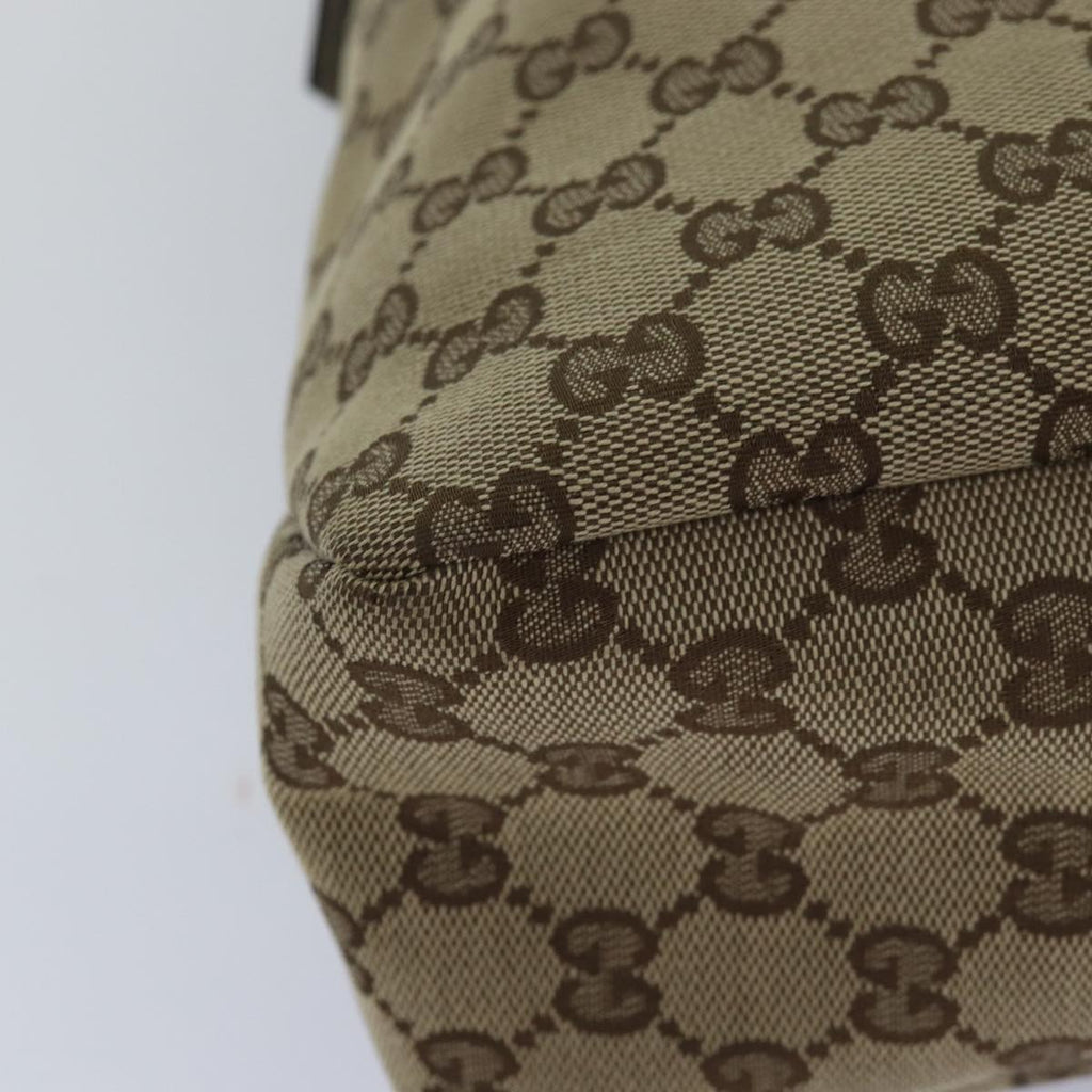 GUCCI Horsebit GG Canvas Hand Bag Beige 115867 am6594A