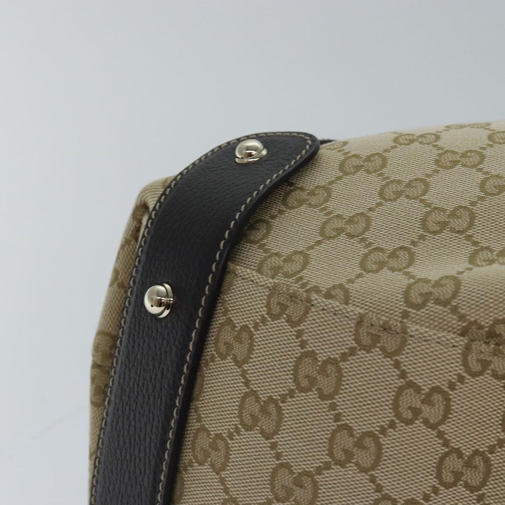 GUCCI Horsebit GG Canvas Hand Bag Outlet Beige 336653 am6595A
