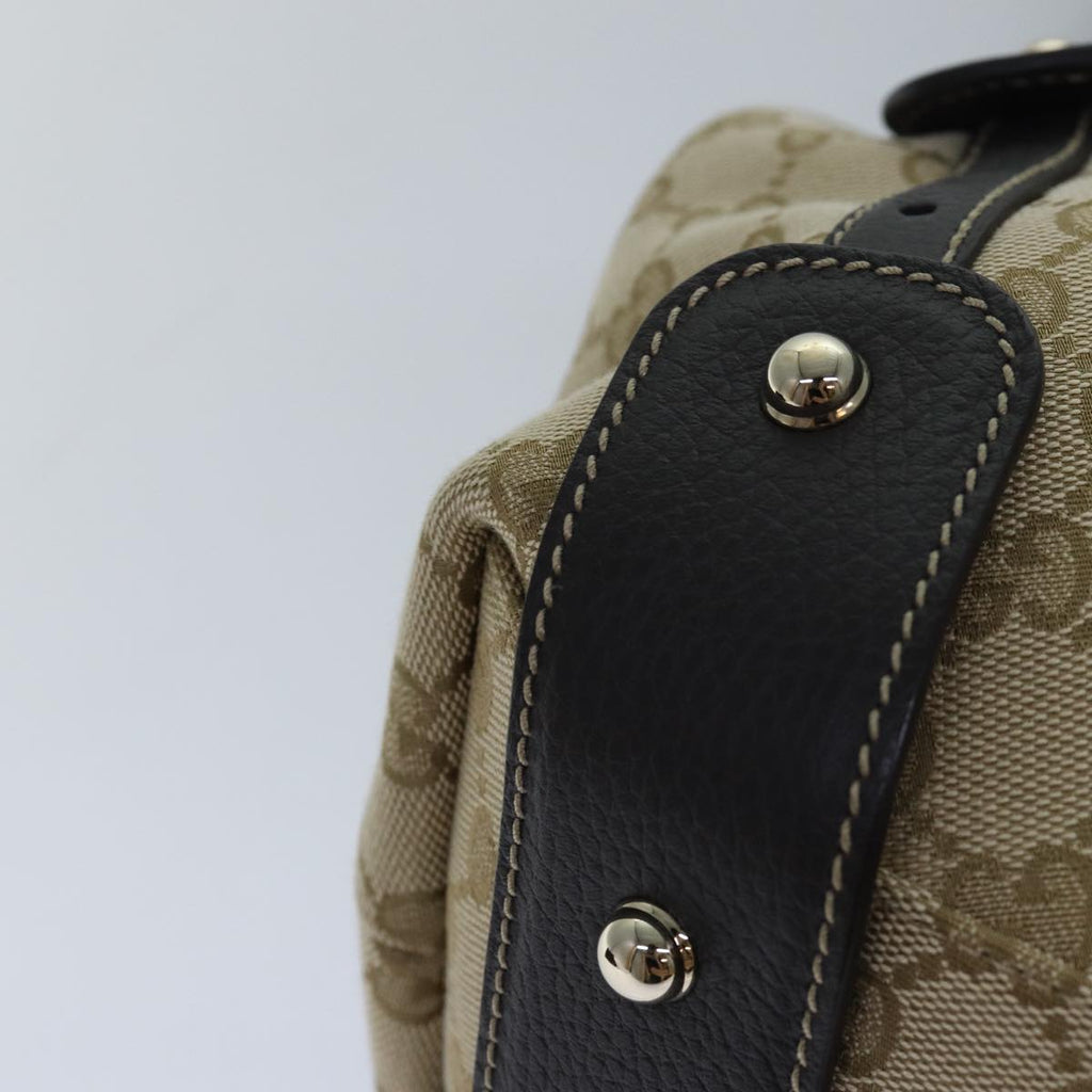 GUCCI Horsebit GG Canvas Hand Bag Outlet Beige 336653 am6595A