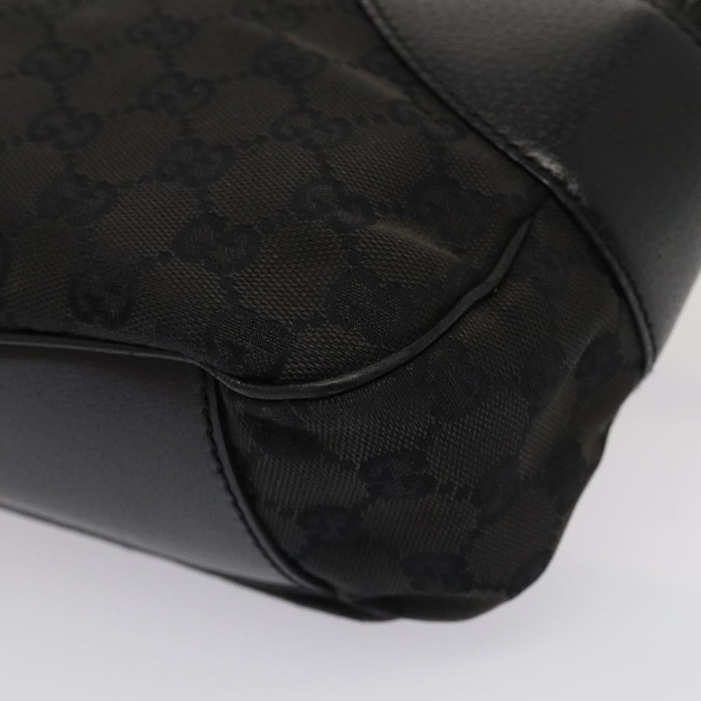 GUCCI GG Canvas Hand Bag Black 113012 am6614