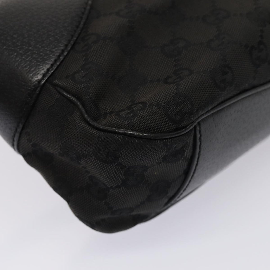 GUCCI GG Canvas Hand Bag Black 113012 am6614