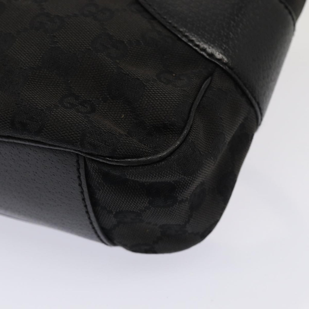 GUCCI GG Canvas Hand Bag Black 113012 am6614