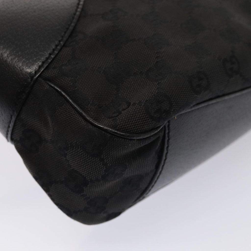 GUCCI GG Canvas Hand Bag Black 113012 am6614