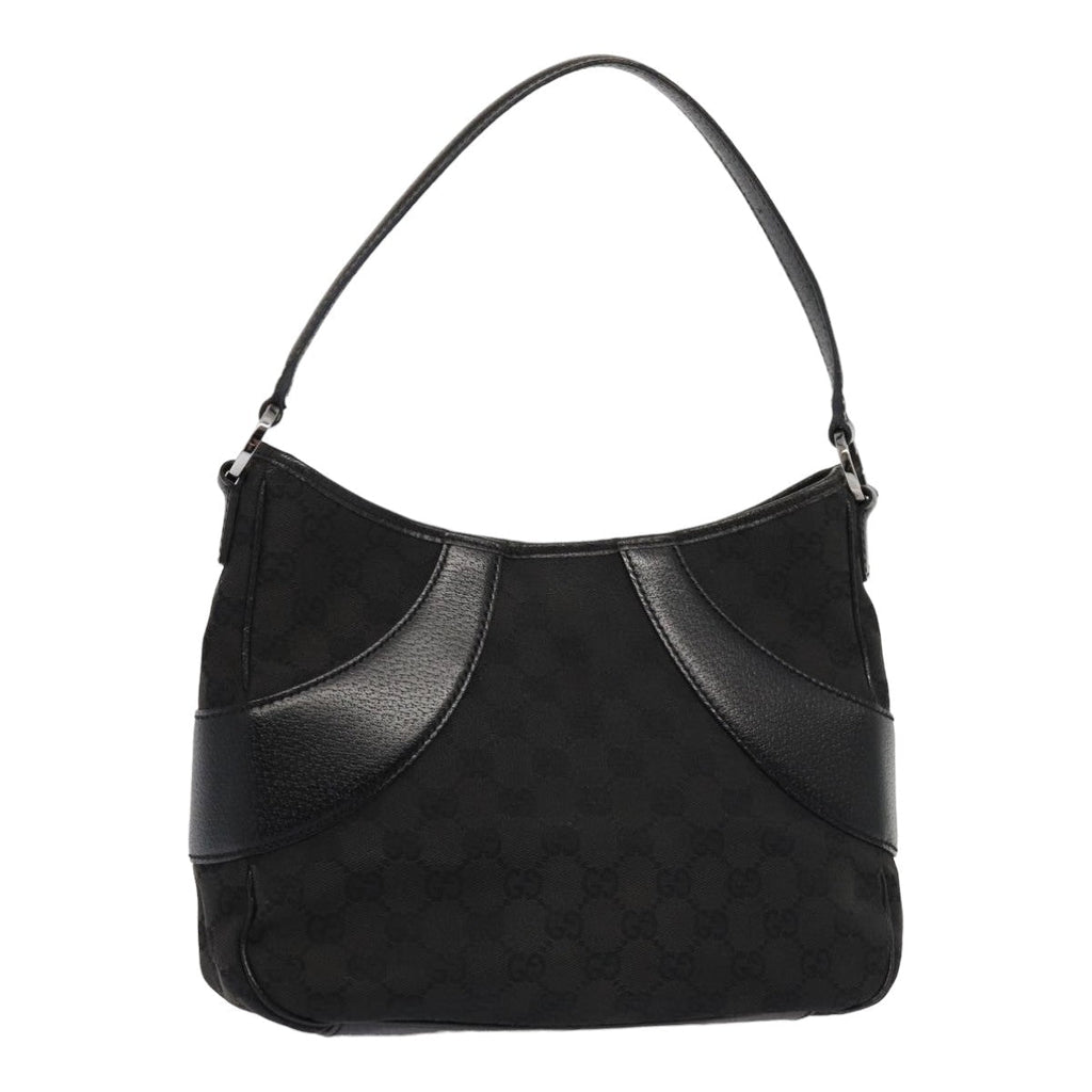 GUCCI GG Canvas Hand Bag Black 113012 am6614