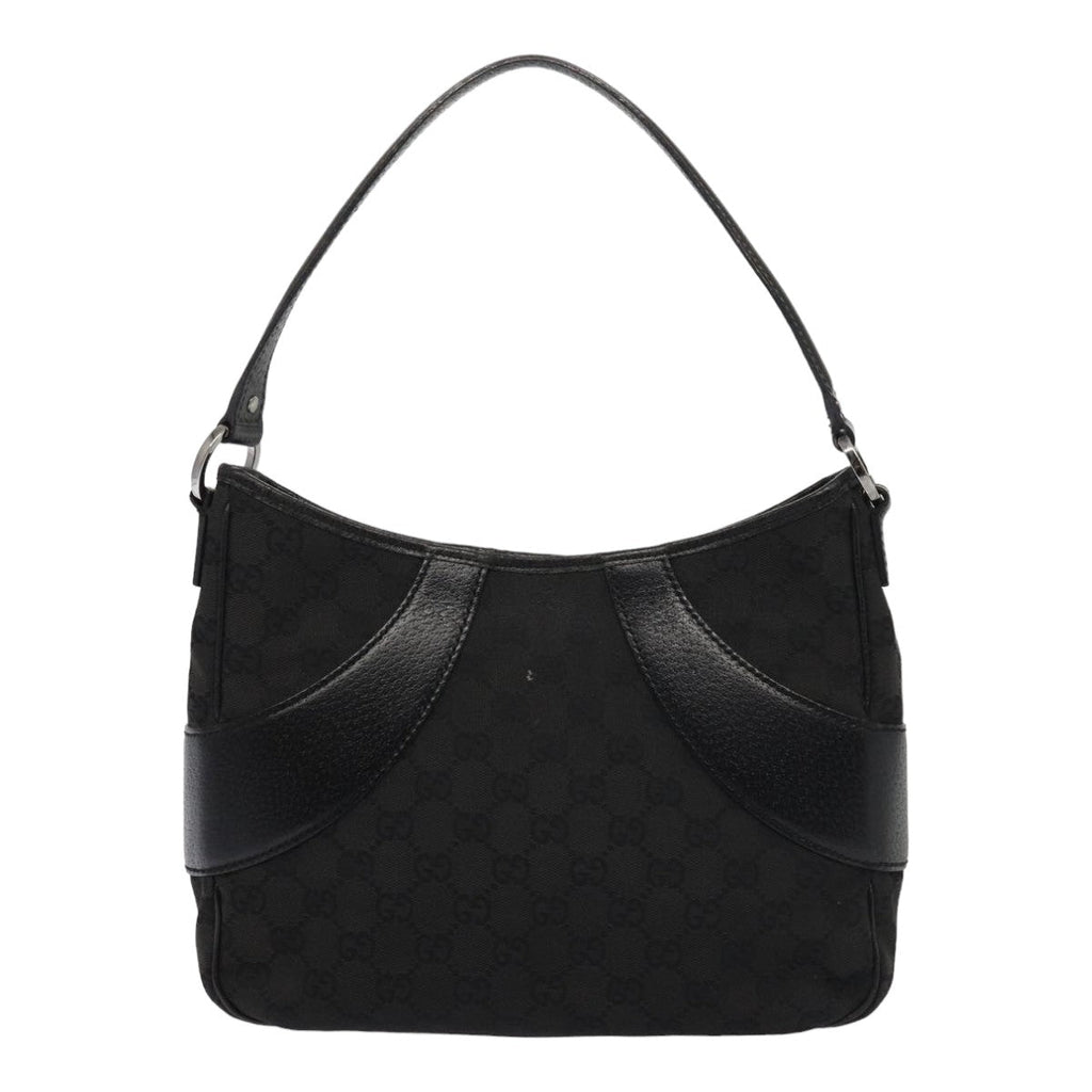 GUCCI GG Canvas Hand Bag Black 113012 am6614