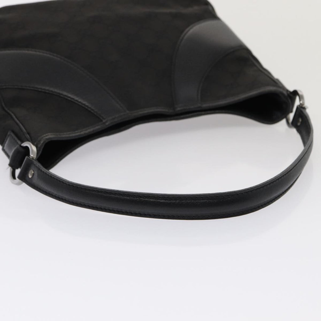 GUCCI GG Canvas Hand Bag Black 113012 am6614