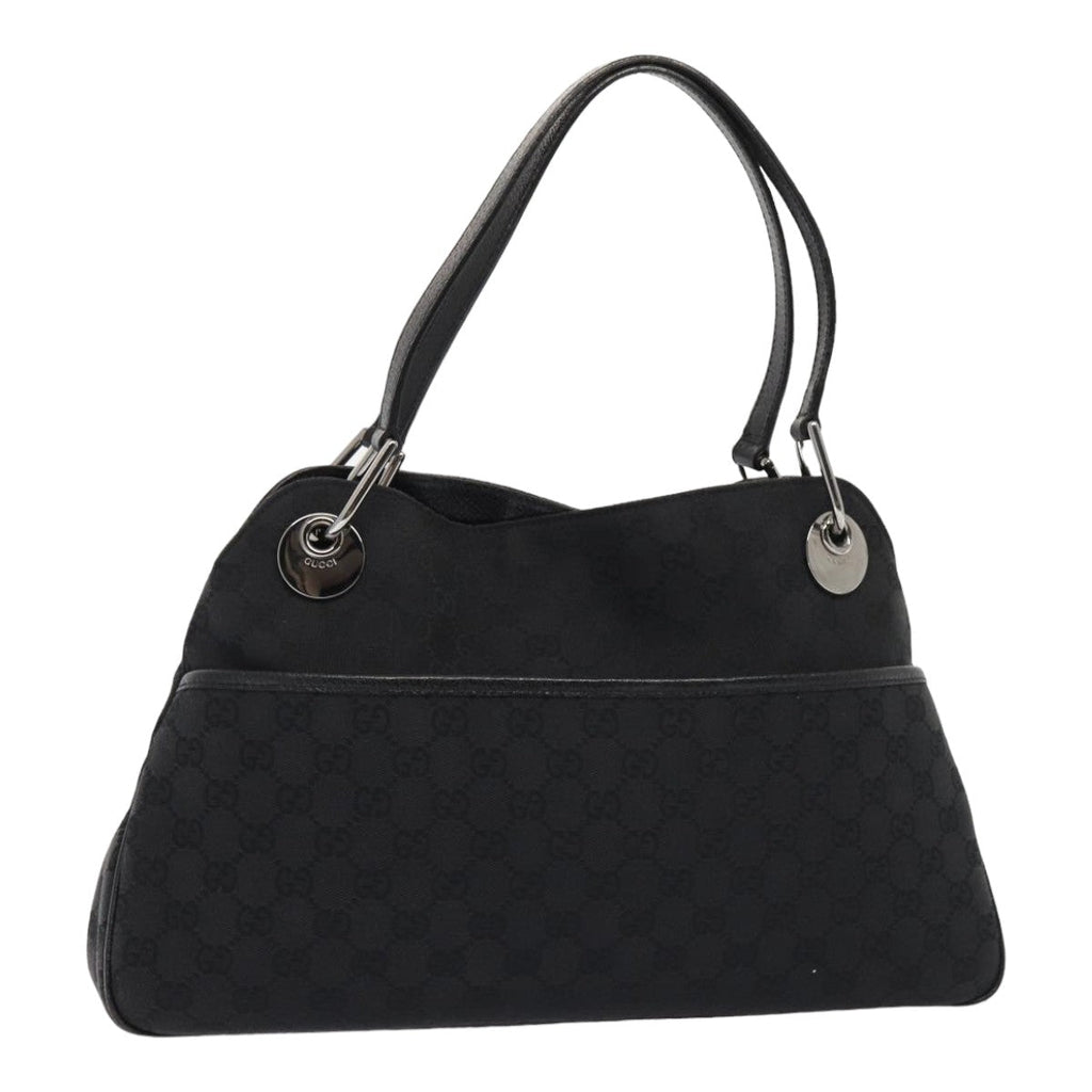GUCCI GG Canvas Tote Bag Black 121023 am6619