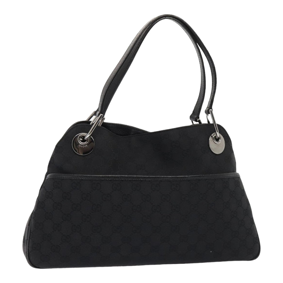 GUCCI GG Canvas Tote Bag Black 121023 am6619