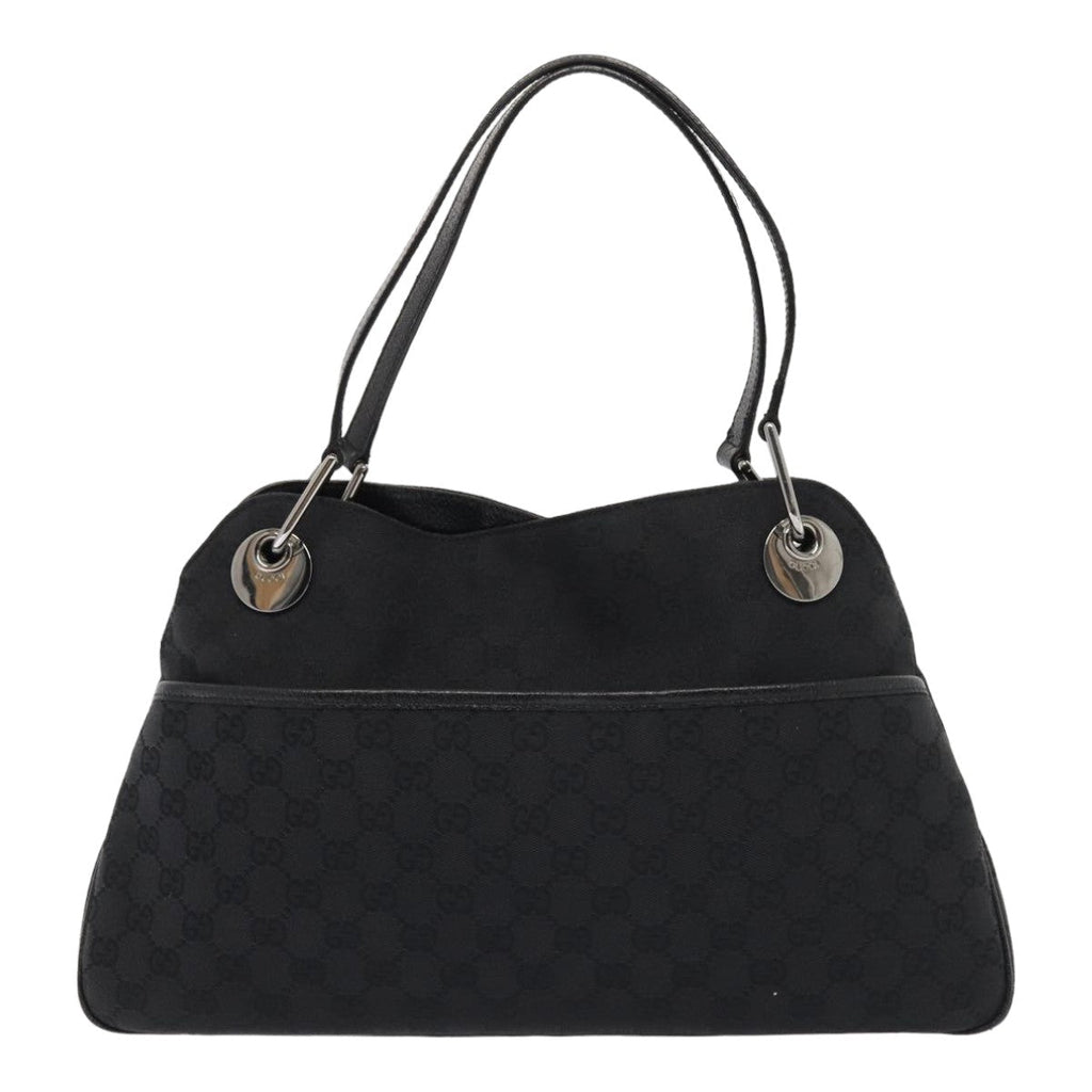 GUCCI GG Canvas Tote Bag Black 121023 am6619