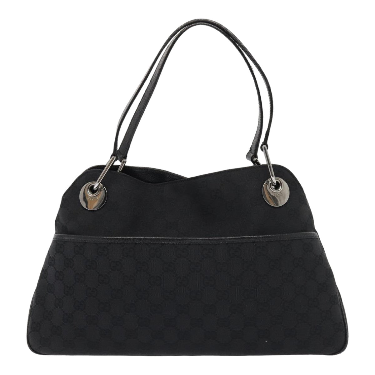 GUCCI GG Canvas Tote Bag Black 121023 am6619