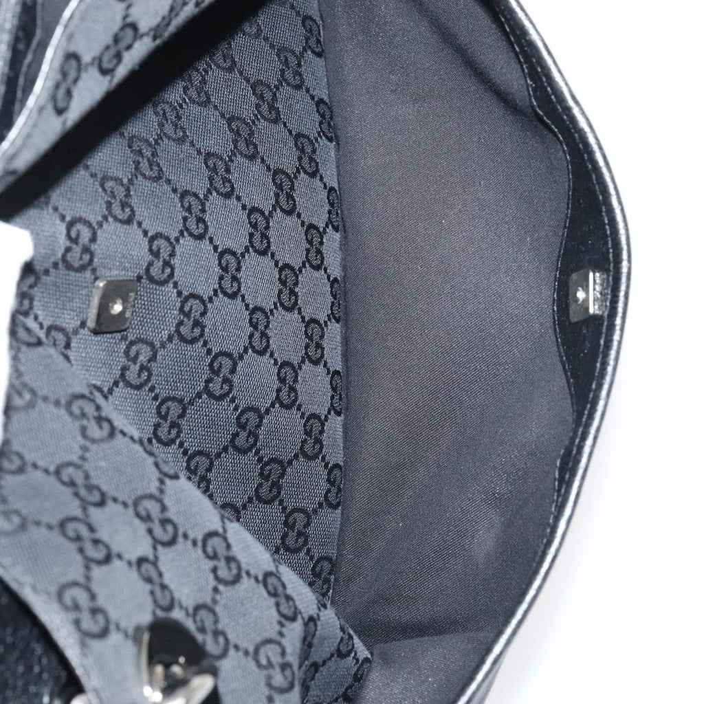 GUCCI GG Canvas Tote Bag Black 121023 am6619