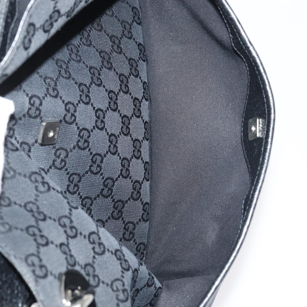 GUCCI GG Canvas Tote Bag Black 121023 am6619