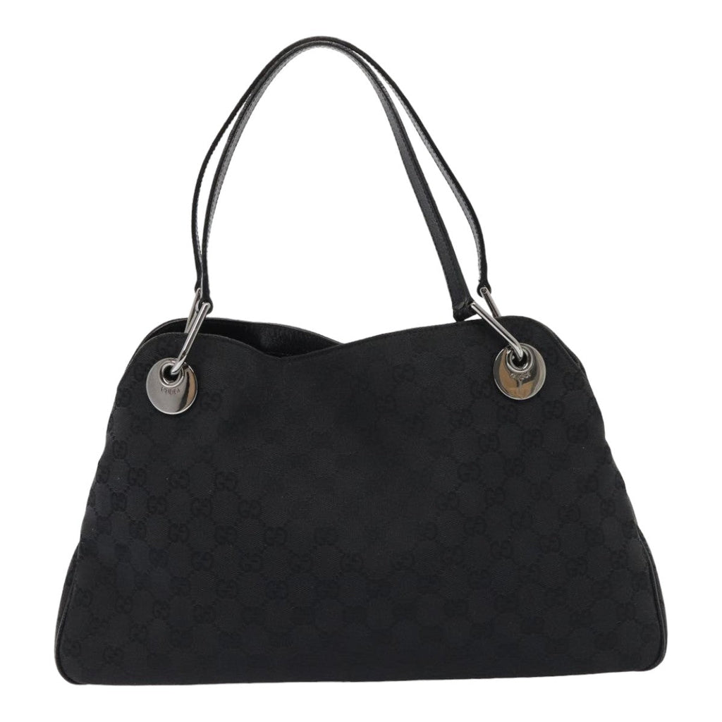 GUCCI GG Canvas Tote Bag Black 121023 am6619