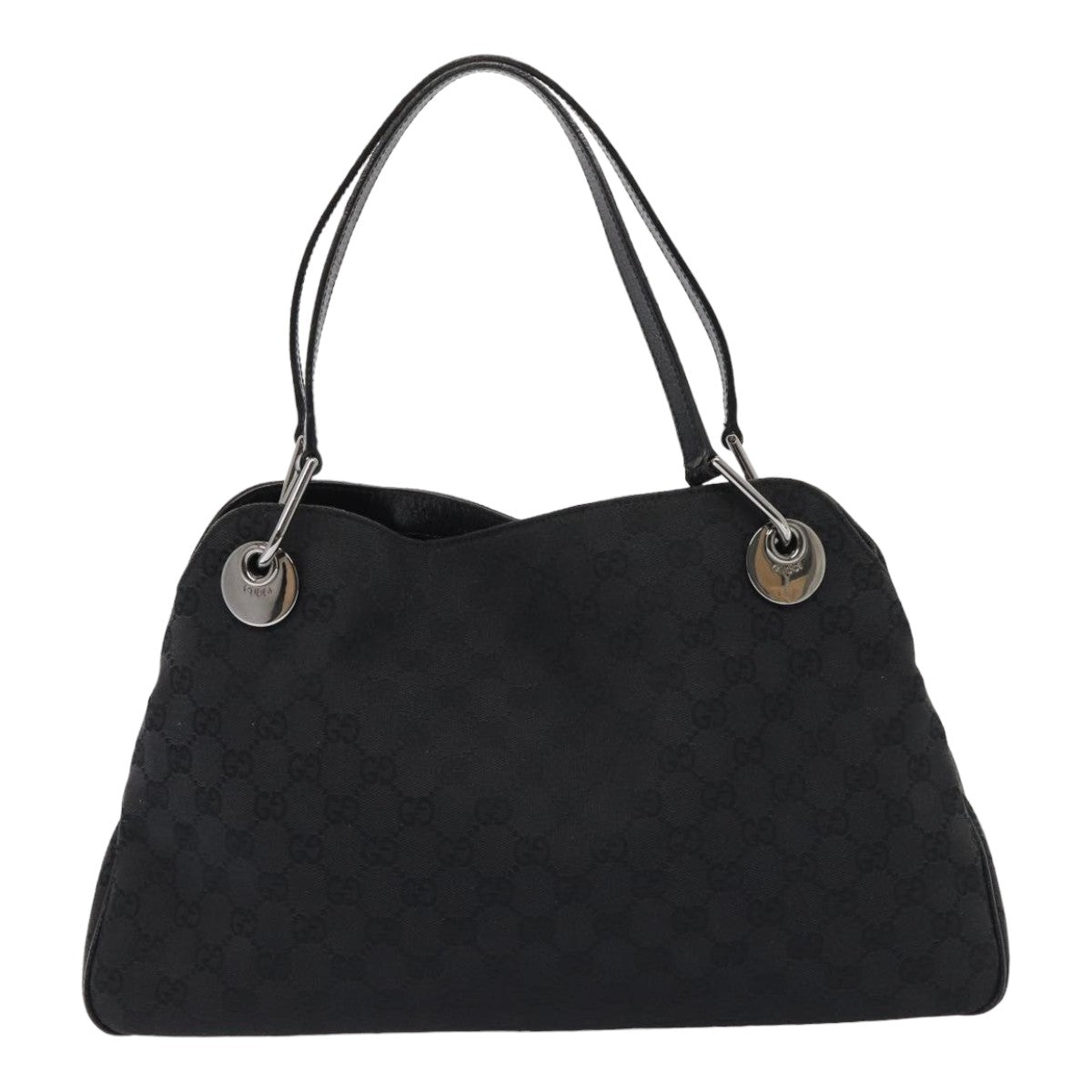 GUCCI GG Canvas Tote Bag Black 121023 am6619